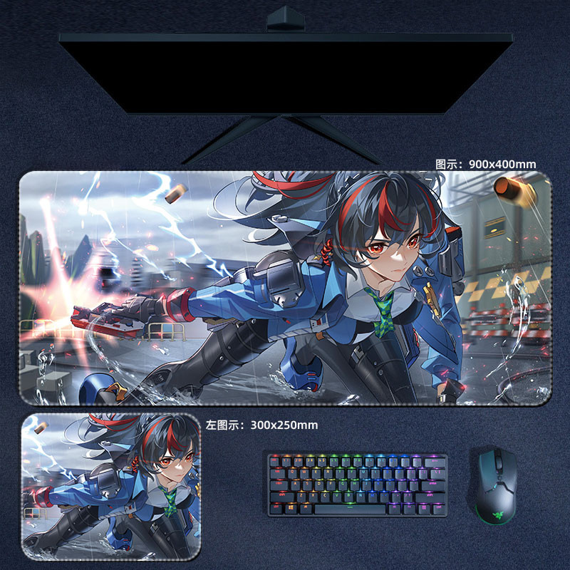 Zhuyuan Qingyi Miếng Lót Chuột Zenless Zone Zero Lớn XXL Mousepad Anime Bàn Phím Máy Tính Đệm Pc Chơi Game ZZZ Phụ Kiện Để Bàn Thảm