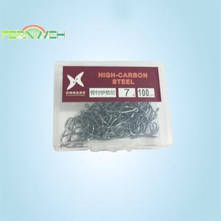 [Fernweh] 1 Hộp Móc Câu Cá Vòng Tròn Thép Carbon Cao Cấp Nước Ngọt Fishhook Lỗ Cá Chép Mạnh Mẽ Giải Quyết Cá Chất Lượng Cao [MỚI]