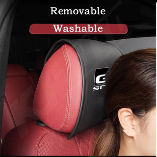Toyota GR Thể Thao Da Ghế Ô Tô Tựa Đầu Vỏ Bảo Vệ Phụ Kiện Nội Thất Cho Xe Toyota Vios Raize Wigo Rush Veloz Yaris Ativ Innova Avanza Altis Fortuner Hilux Corolla Cross