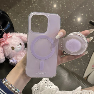 Ốp điện thoại giá đỡ từ tính cá chép mờ đôi trong suốt cho iPhone16 Pro Max 15 14 13 12 Pro Max Vỏ bảo vệ camera chống sốc Vỏ cứng mờ