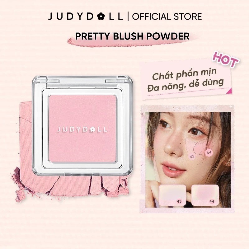 Phấn Má Hồng Đơn Sắc Lên Màu Chuẩn Judydoll Blush Powder 2.2g