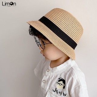 Mùa Hè Bé Trai Mũ Rơm Cho Bé Mũ Chống Nắng Trẻ Em Xô Mũ Vành Lớn Cha Mẹ-Con Mũ Đi Biển Thời Trang
