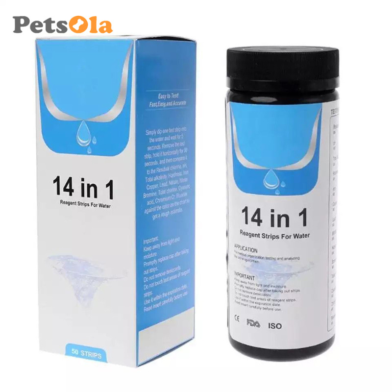 Bộ 50 que thử nước 14 trong 1 Dụng cụ kiểm tra chất lượng uống nước, Dễ sử dụng