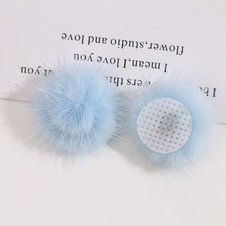 Kẹp tóc 3cm lông thú trang trí hoa, phụ kiện nữ DIY, phụ kiện thủ công bán buôn