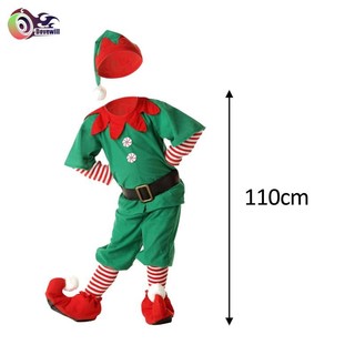 Trẻ em Giáng sinh Yêu tinh Trang phục hóa trang Elf cho trẻ em Bộ đồ ông già Noel Người trợ giúp cho lễ hội biểu diễn sân khấu