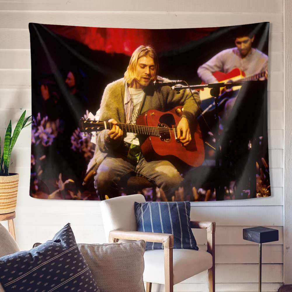 Tấm thảm treo tường Nirvana có kẹp Tấm thảm Polyester Treo tường phòng ngủ