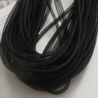6mm Phụ kiện tóc màu sắc đồng nhất Ống lưới polyester đàn hồi Phụ kiện DIY Dây chuyền Trang sức Vật liệu quần áo Bán buôn