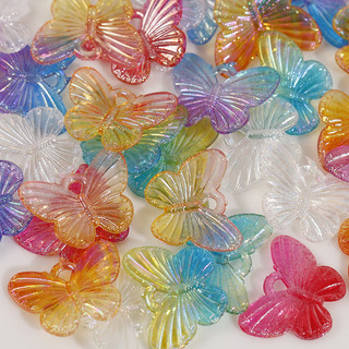 Symphony AB Gradient Acrylic bán trong suốt với dây treo hình bướm nhỏ Bông tai Trang sức mặt dây chuyền DIY phụ kiện thủ công bán buôn