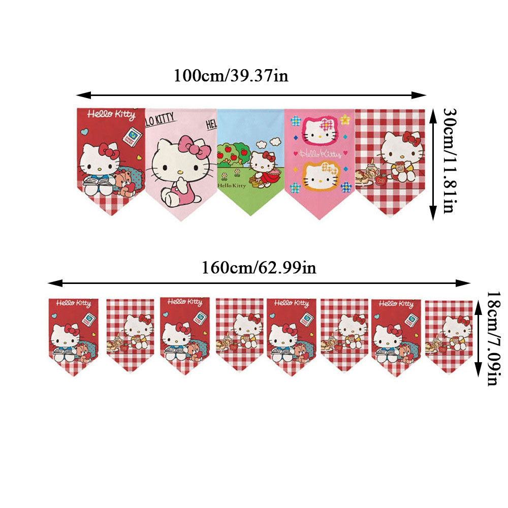 Trang Trí Phòng Cờ Rèm Tông Phân Vùng Hello Kitty DIY Cửa Phòng Ngủ INS Sáng Tạo 1 Bộ Hoạt Hình Dễ Thương