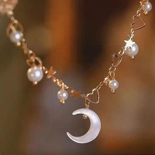 Hàn Quốc Lưỡi Liềm Mặt Trăng Vòng Tay Thời Trang Ngôi Sao Quyến Rũ Ngọc Hạt Vòng Tay Nữ Quà Tặng Phụ Kiện Trang Sức