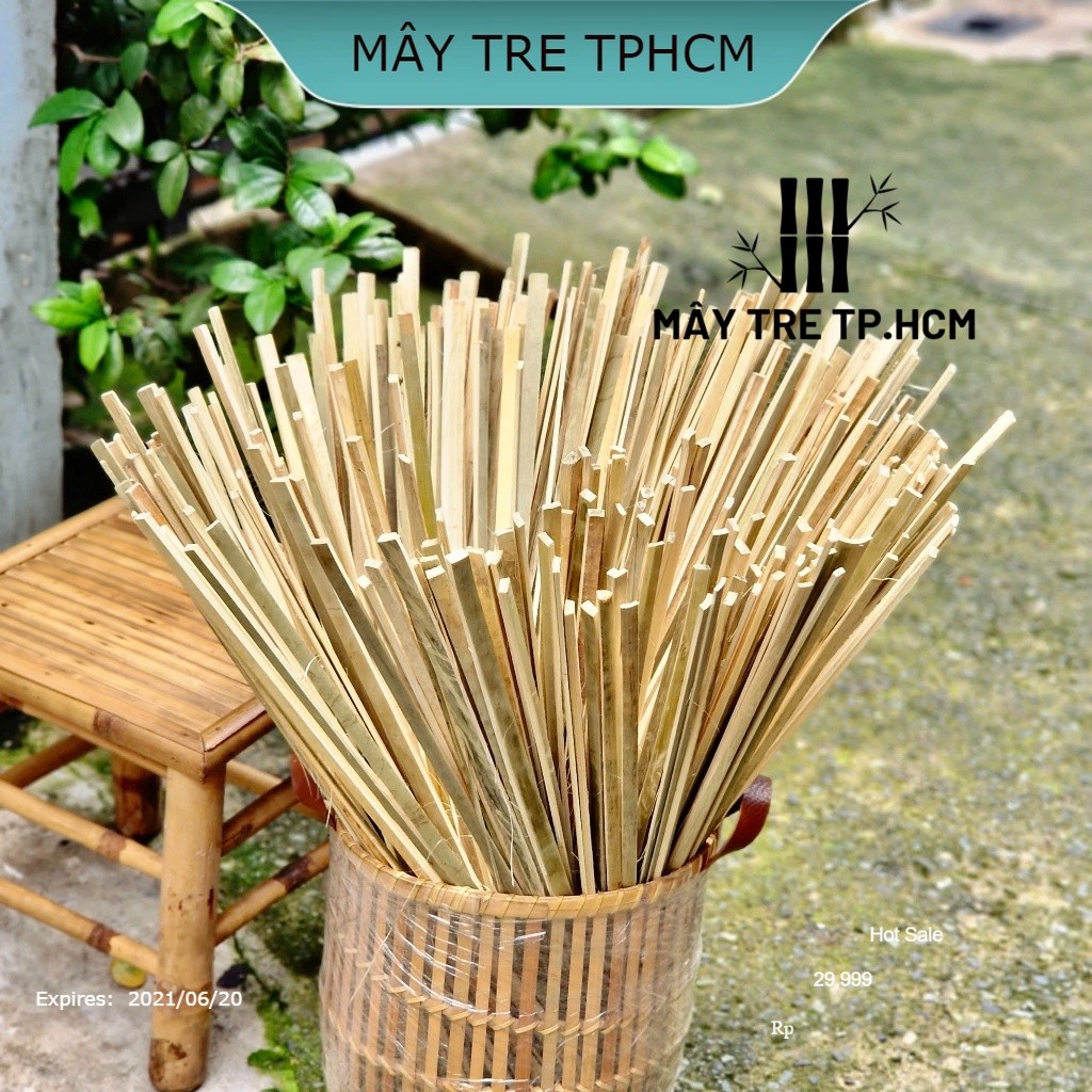 Cây tre chẻ nhỏ dùng để cắm rau, cắm hoa thùng xốp ban công | Shopee ...