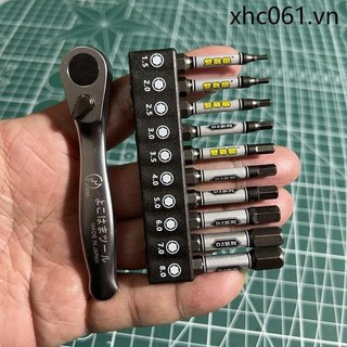 Nhật Bản Nhập Khẩu Lục Giác Ổ Cắm Bit Cao Cấp Độ Cứng Cao Điện Phillips Bit Mở Rộng Tua Vít Ratchet Vít Bit
