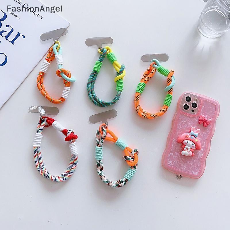 FashionAngel Cho IP 15 14 Pro Max Flip 4 Dây Coloful Dây Điện Thoại Di Động Hàn Quốc Nút Dễ Thương Di Động Chống Mất Tay Vòng Tay Dây Xích VN