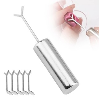 Nam châm trái tim cho sơn Gel mắt mèo Công cụ nghệ thuật làm móng từ tính cho hiệu ứng mắt mèo tuyệt đẹp Bộ dụng cụ làm móng tay tự làm với gậy hướng dẫn hình chữ Y Nam châm làm móng để sử dụng tại nhà và Salon kim loại
