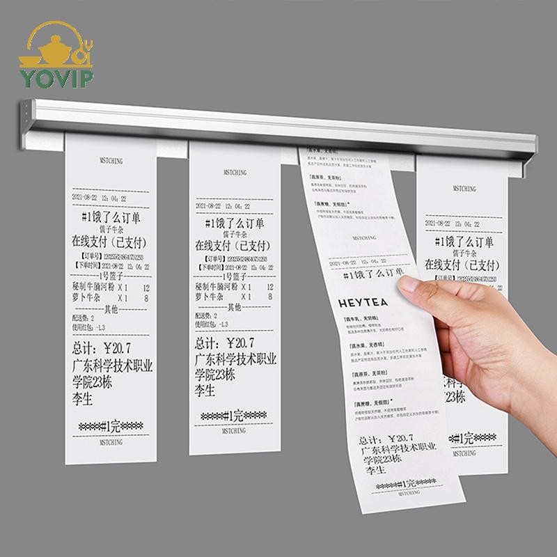 YOVIP 20 / 30 / 40 / 50cm Thẻ Hóa Đơn Giá Treo Thanh Nhà Bếp Đặt Hàng Giá Đỡ Tài Liệu Dụng Cụ Nhà Bếp Vé Kẹp Giấy Tổ Chức VN