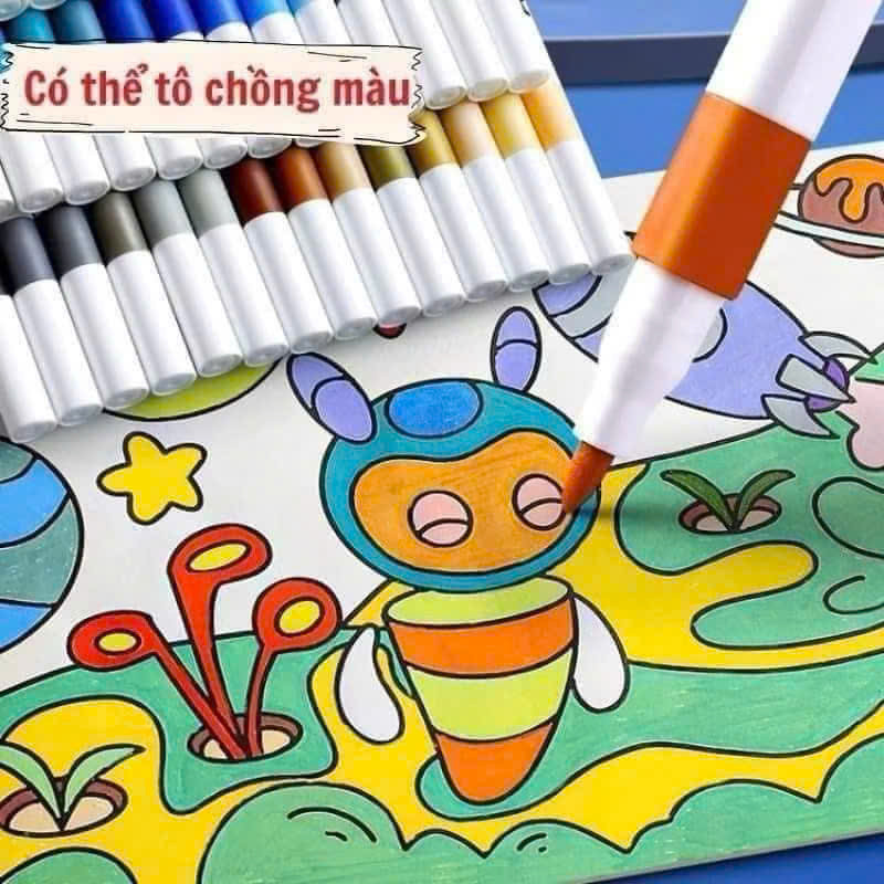 BÚT MÀU ACRYLIC MARKER CAO CẤP, HỘP BÚT 80 MÀU CHỐNG NƯỚC, Nét Mực Đều Khô Nhanh