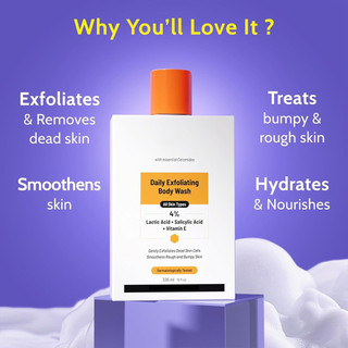 Exfoliating Body Wash Exfoliating for Dry Rough Bumpy Strawberry Skin 236ml