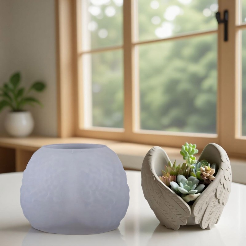 PPY Họa Tiết Cánh Thiên Thần Silicon Thủ Công Khuôn Cho Nhựa Trang Sức Chủ Ý Tưởng Trang Trí Nhà Cửa