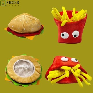 Mũ Hamburger Tiệc ASHCER, Sáng Tạo Dễ Thương Trang Trí Khoai Tây Chiên Mũ, Mũ Đội Đầu Hoạt Hình Thoải Mái Mềm Mại Halloween Mũ Phụ Kiện Trang Phục Dự Tiệc