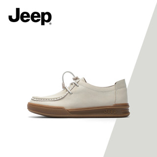 JEEP Nữ Mùa Hè Mới Bộ Sưu Tập Giày Da Phong Cách Anh, Đế Mềm Thoải Mái Retro Giày Lười Thường Ngày