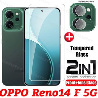 Reno14 F 5G 2in1 3D Kính Cường Lực Cong Cho OPPO Reno14 Reno 14 F 14F Reno14F 5G 4G 2025 Phía Sau Ống Kính Camera Bảo Vệ Màn Hình Kính Bảo Vệ Phim Điện Thoại FJEB