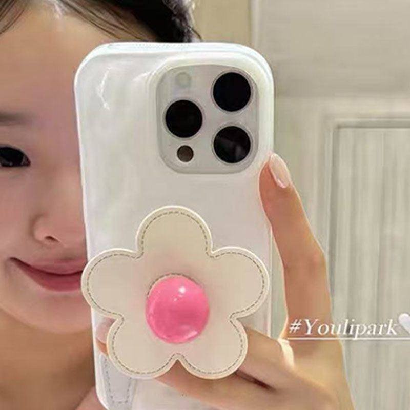【✨Spot】[Đế hoa trắng + Vỏ điện thoại + Vòng tay] ốp lưng iphone16ProMax / 15plus / 14pro, chống sốc
