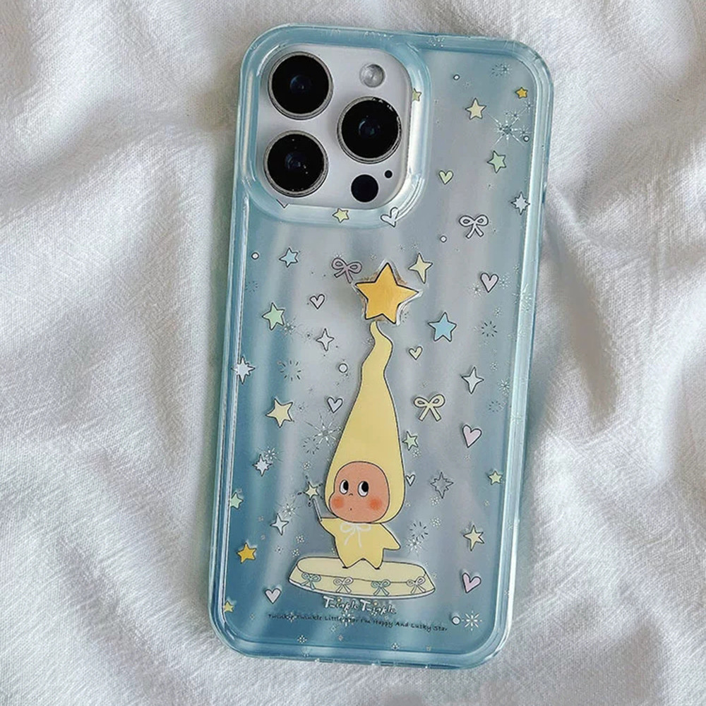Ốp điện thoại hình ngôi sao xoay 3D cho iPhone 17 Pro Max 17Air 16 Plus 15 14 13 12 11 Vỏ bảo vệ chống sốc