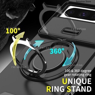 Ốp lưng cho Google Pixel 9 8 7 9a 8a 9Pro 8Pro 7Pro 9ProXL 5G Vỏ điện thoại cứng chống sốc, giáp kim loại, giá đỡ vòng, camera sau
