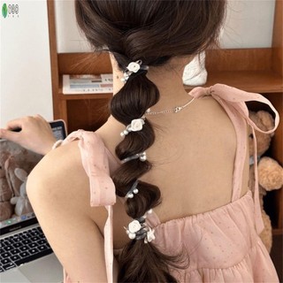 Dây buộc tóc đa dạng màu sắc và kiểu dáng: hoa bướm và đuôi ngựa, phù hợp tạo kiểu tóc dày