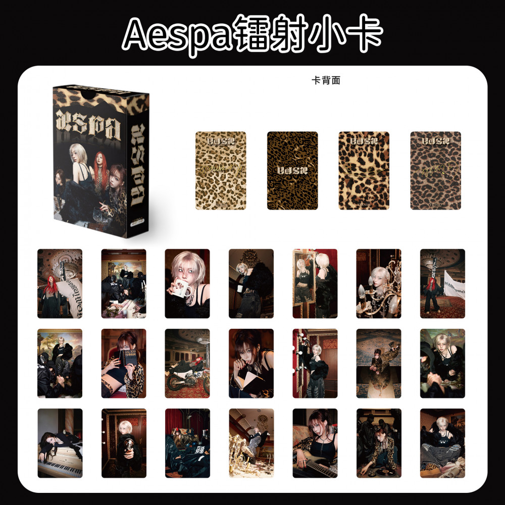LINXX 55 Chiếc Aespa Dirty Work Lomo Cards HD Hình Ảnh 3 Inch Laser Thẻ Kpop Quạt Bộ Sưu Tập Quà Tặng Hàng Hóa