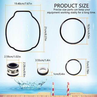 Bộ con dấu bơm bể bơi QUIM Bao gồm vỏ lọc Vòng O Bộ khuếch tán Nhẫn O SPX1600Z2 Thích hợp cho dòng SP3200