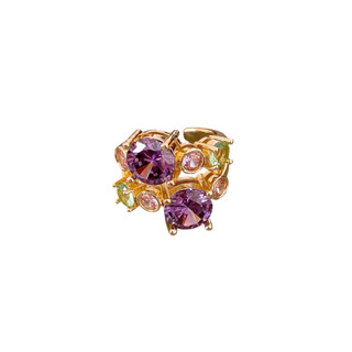Châu Âu Mỹ ins Phong Cách Mới Zircon Màu Không Đều Mở Nhẫn Nữ