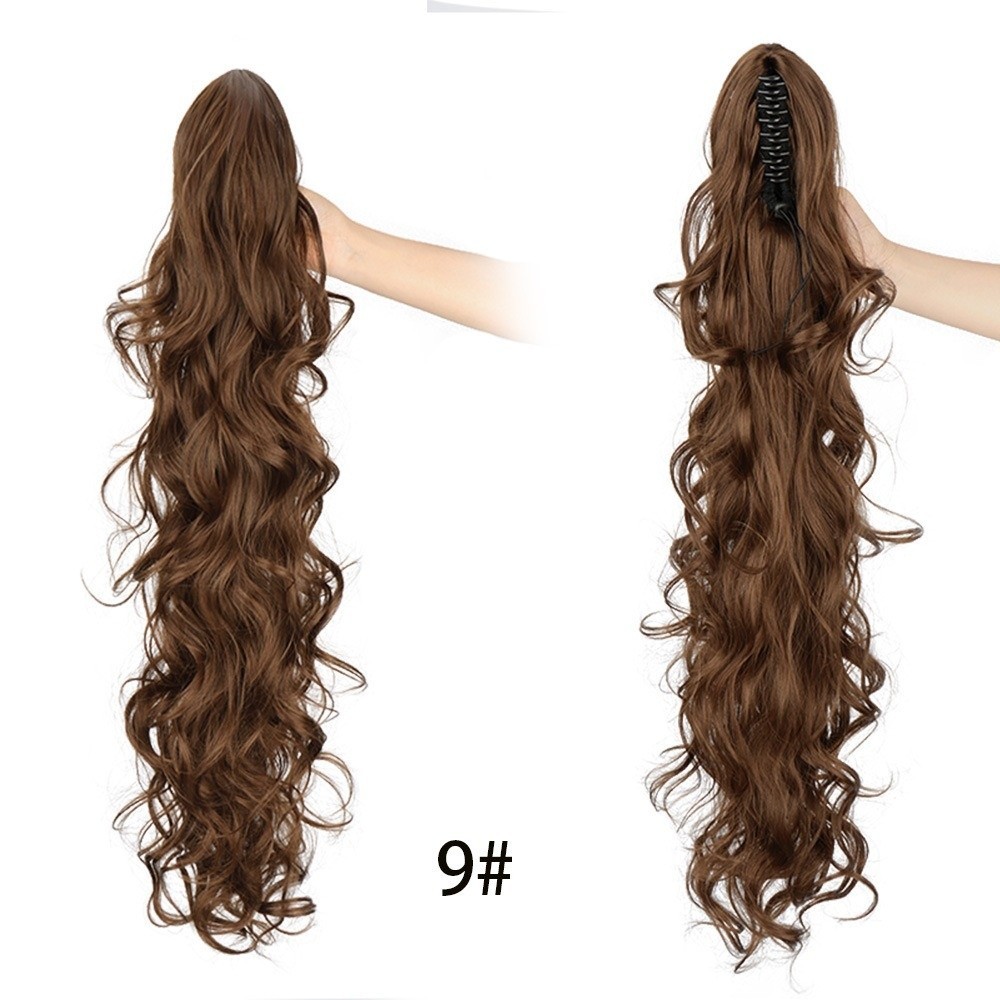 GOJO Móng Vuốt Kẹp Tóc Giả Đuôi Ngựa Ombre Xoăn, Dễ Dàng Sử Dụng Hằng Ngày