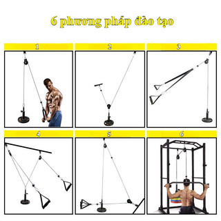 Bộ Dây Cáp Ròng Rọc Tập Gym Tại Nhà - Đa Năng Phát Triển TOÀN THÂN, Phù Hợp Mọi Không Gian