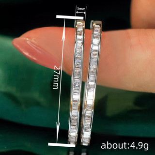 Bông tai tròn Zircon dát phong cách mới của Mỹ dành cho nữ