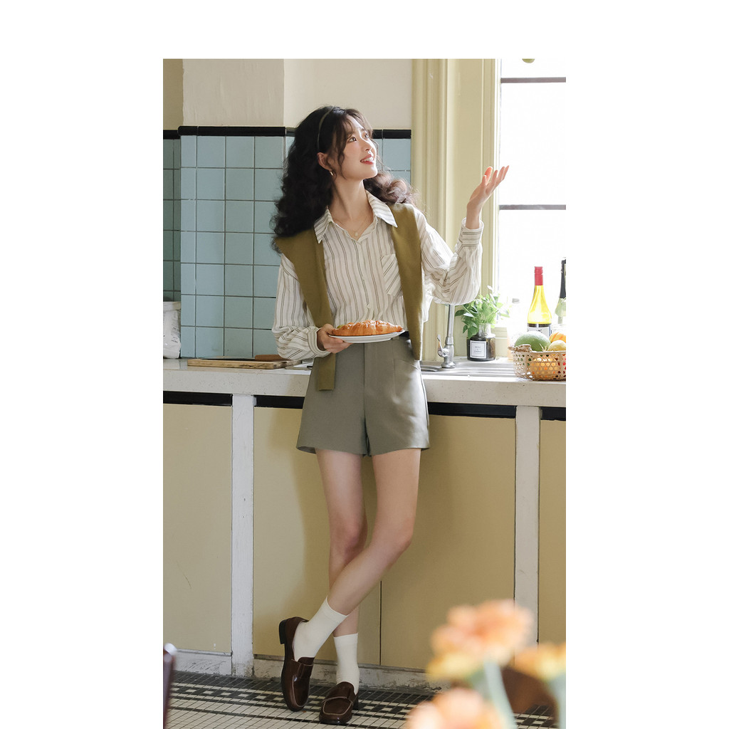Mutu Quần Short Nữ Retro Rộng Rãi, Thiết Kế Mới Cho Mùa Hè 2026, Phù Hợp Mặc Ngày Thường