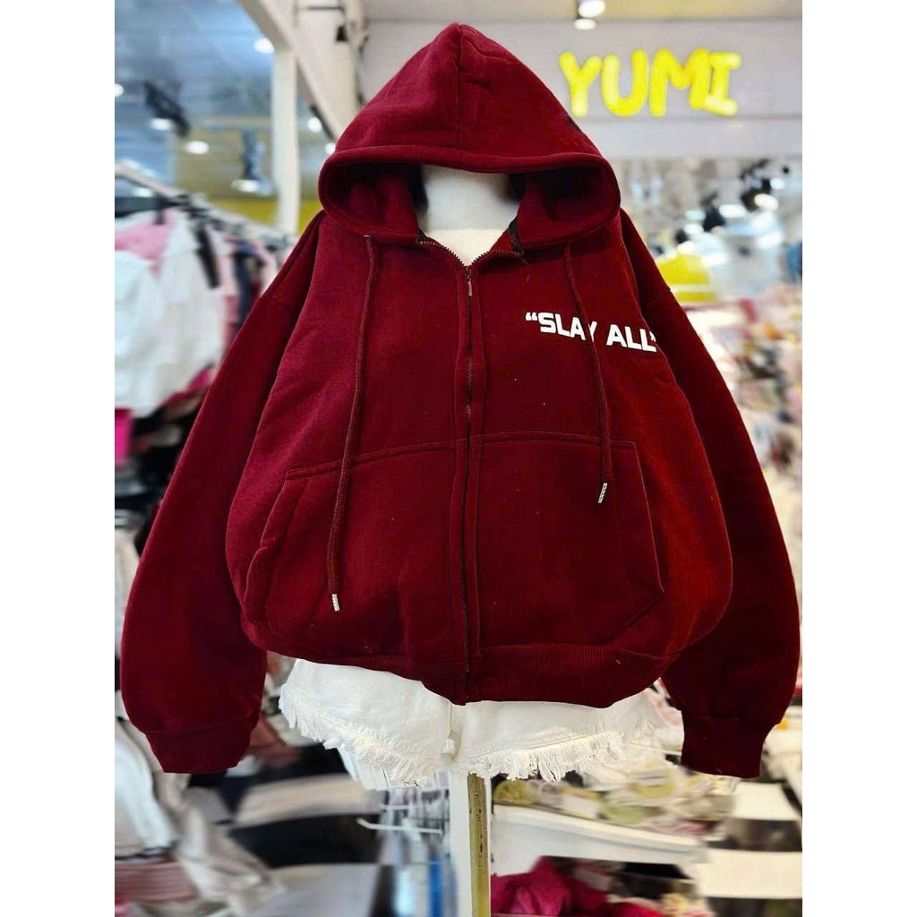 Áo khoác nỉ tay dài unisex phong cách thời trang cho cả nam và nữ- Khoác SLAY ALL