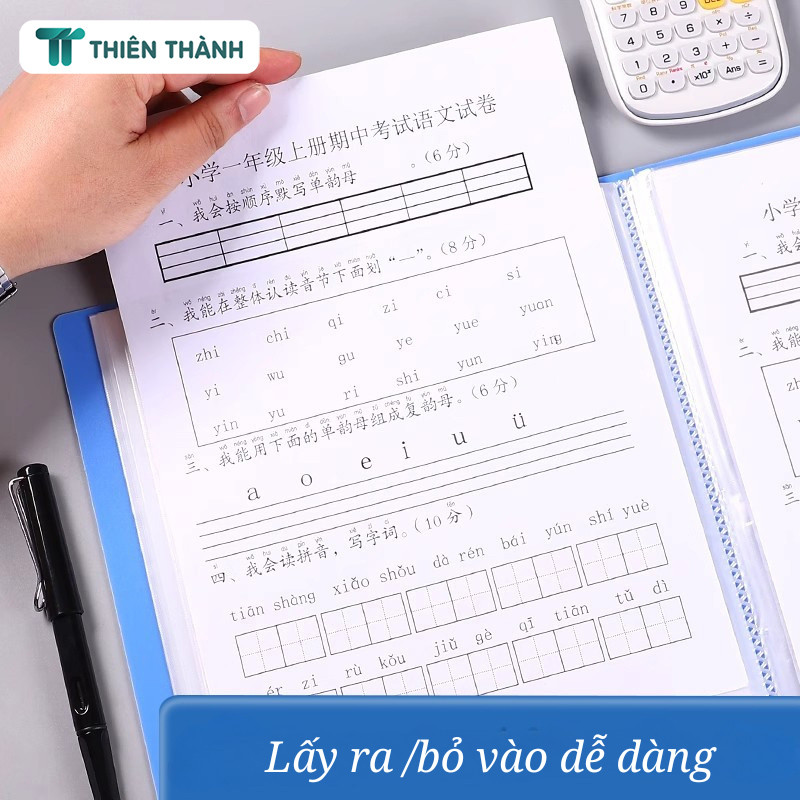 File Lá Tài Liệu A4 (30/60 Lá) - Bìa Đựng Hồ Sơ Chống Thấm Nước, Túi Trong Suốt, Lưu Trữ Giấy Tờ Bền Đẹp
