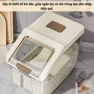 Hộp Đựng Gạo 5kg/10kg – Thiết Kế Hiện Đại, Nắp Đậy Chắc Chắn, Bảo Quản Gạo – Đậu – Bột Gọn Gàng