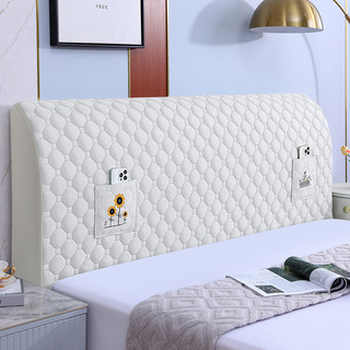 ☀ Bao gồm tất cả Vỏ bọc đầu giường dày Vỏ mềm hiện đại đơn giản Vỏ bọc đầu giường Phong cách châu Âu Vỏ bọc lưng giường bằng da cong Vỏ chống bụi PYEU