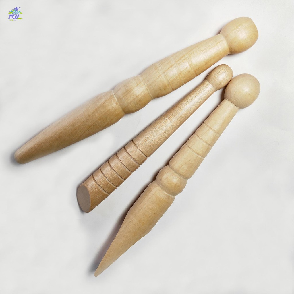 3 Que Massage toàn thân bằng gỗ - Dụng cụ thư giãn cơ bắp để giảm đau