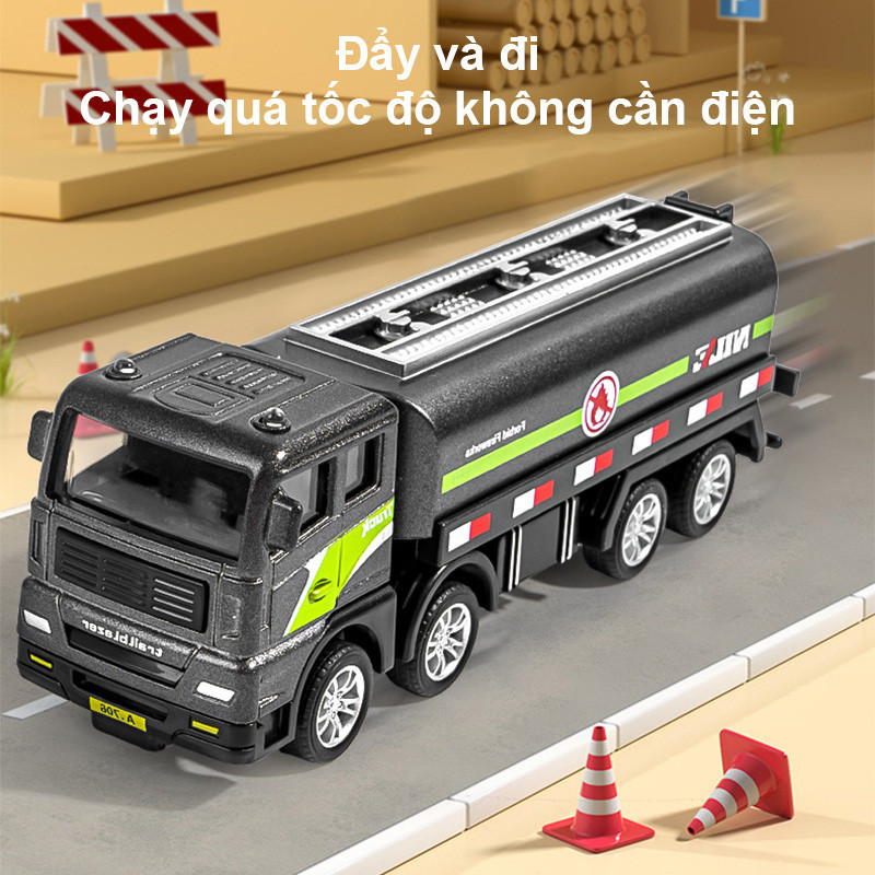 Đồ chơi xe tải cần cẩu, Mô phỏng mô hình xe kỹ thuật giáo dục, bằng hợp kim và nhựa an toàn cho trẻ