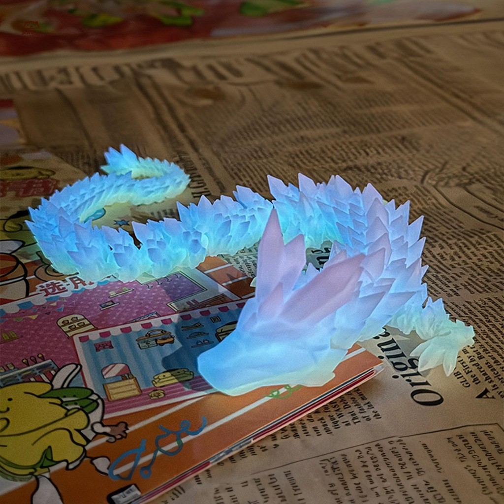 In 3D Hình Rồng Đồ Chơi Mô Phỏng Dạ Quang Mô Hình Thu Nhỏ Cho Phòng Khách Trang Trí Máy Tính Để Bàn