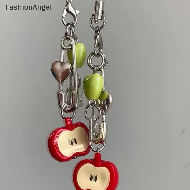 FashionAngel Ngọt Ngào Trái Tim Tươi Mát Móc Khóa Dây Xích Điện Thoại May Mắn Đính Hạt Mặt Dây Chuyền Quyến Rũ Ba Lô Trang Trí Bé Gái Thời Trang Camera Dây VN