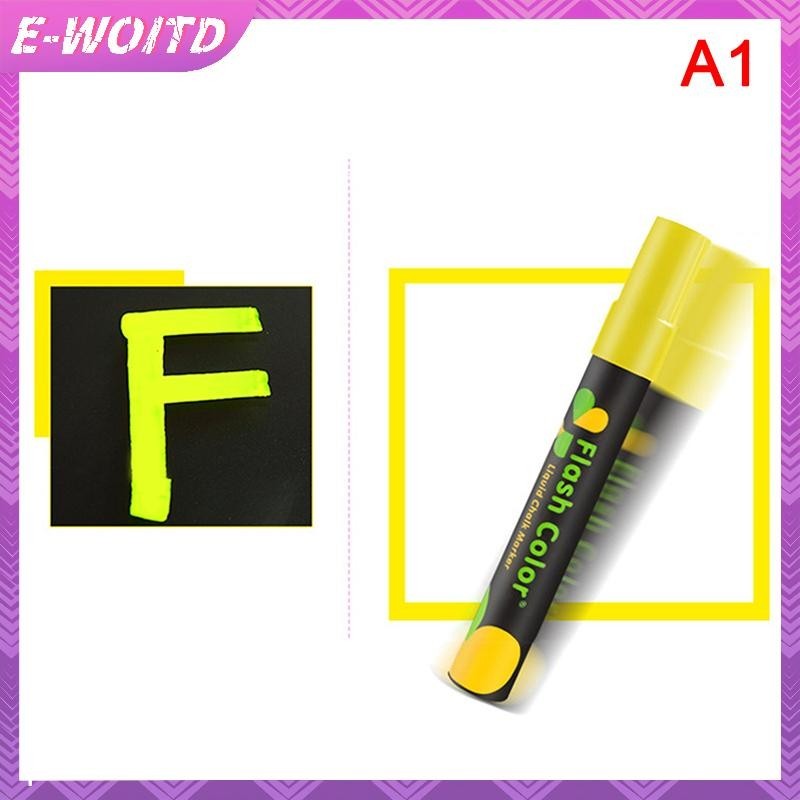 E-WOITD Bút màu huỳnh quang đặc biệt, bút dạ bảng đen phát sáng, có thể xóa, dùng trên nước HNVN