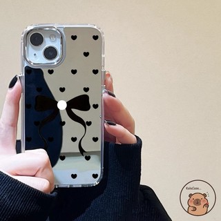Dành Cho Tecno Camon 40 Premier 30 30S 20 19 17 Pro 12 POP 10 10C 9 8 7 5 LTE Pro 3 Pova 6 Neo Vỏ Điện Thoại Gương Nơ Nơ Thắt Nơ Tình Yêu Trái Tim Yêu Thương Vỏ Mềm Dễ Thương Ốp Lưng Bìa
