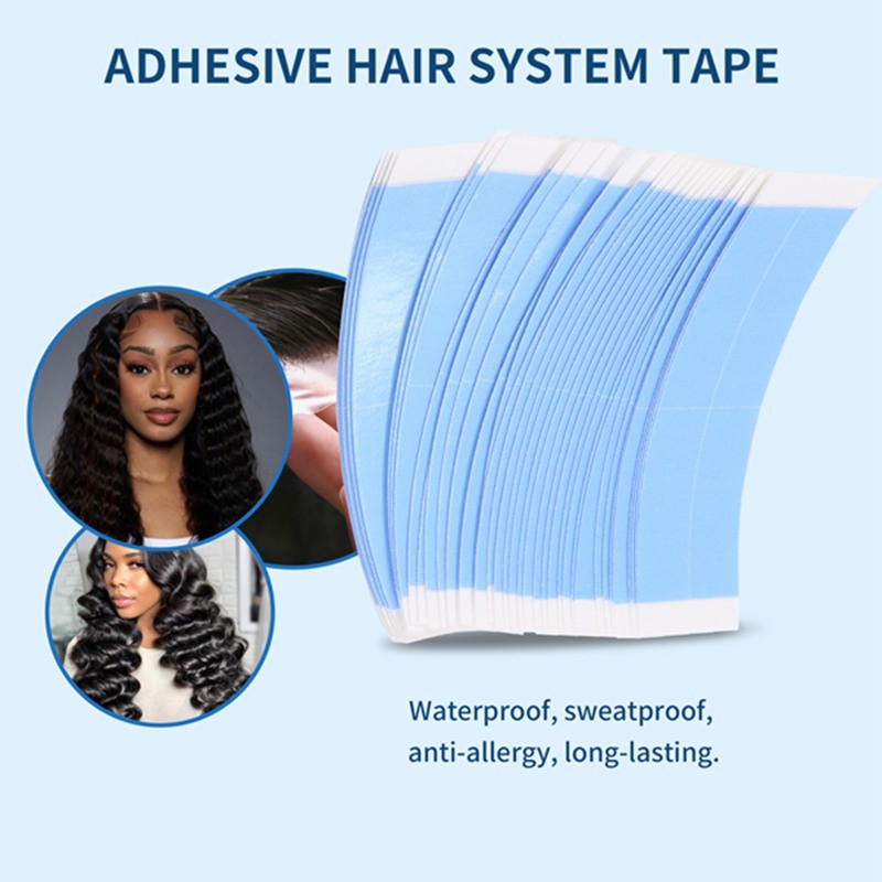 36Pc / lốc Màu Xanh Cố Định Đôi Băng Tóc Giả Dính Mở Rộng Tóc Chống Thấm Nước Cho Toupee Ren Tóc Giả Phim Có Đường Xén