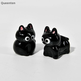 Queenten Mới Bức Tượng Nhỏ Hoạt Hình Micro Phong Cảnh Nhựa Đồ Trang Trí Nhà Cửa Mèo Con Dễ Thương Để Bàn Trang Trí Phòng QT