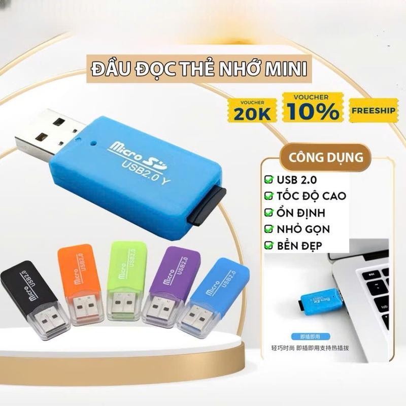 Đầu Đọc Thẻ USB 2.0 Tốc độ cao ĐỌC THẺ NHỚ