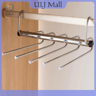ULJ Gấp Quần Móc Treo 5 / 9 Lớp Thép Không Gỉ Tiết Kiệm Không Gian Giá Treo Quần Áo Sắp Xếp Cho Tủ Quần Jean Quần Khăn.